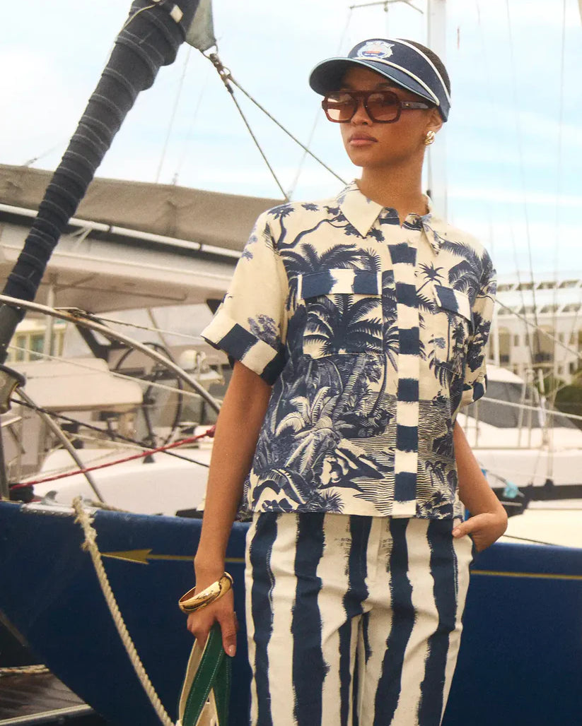 Hunter Bell Hawkins Top in Bermuda Toile