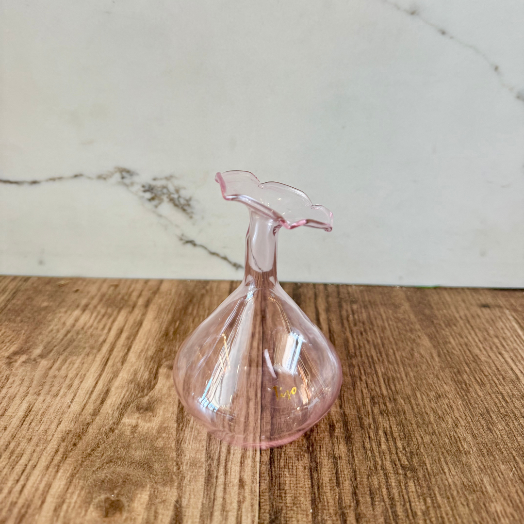 Tizo Designs Pink Angled Neck Vase Small