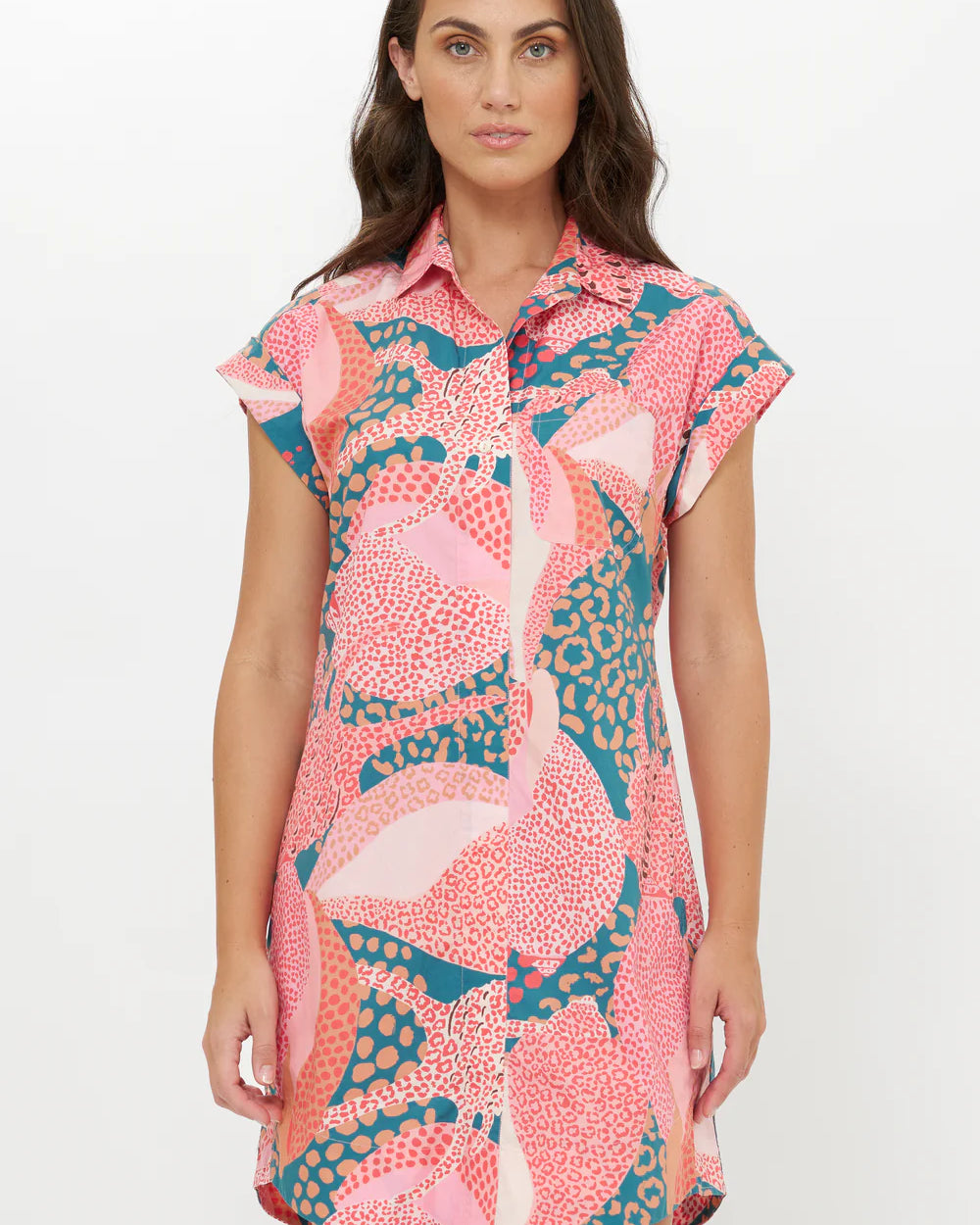 Oliphant Shirt Dress Mini in Nautilus Navy