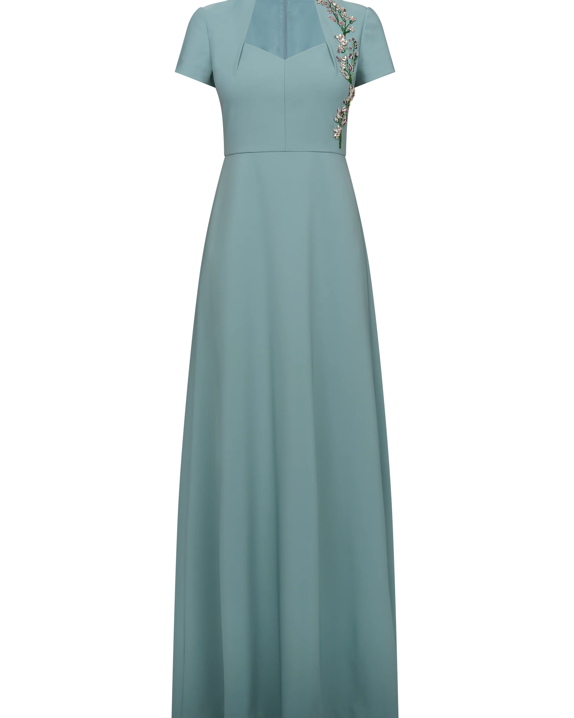 Kay Unger Fatima Gown in Cyan Blue