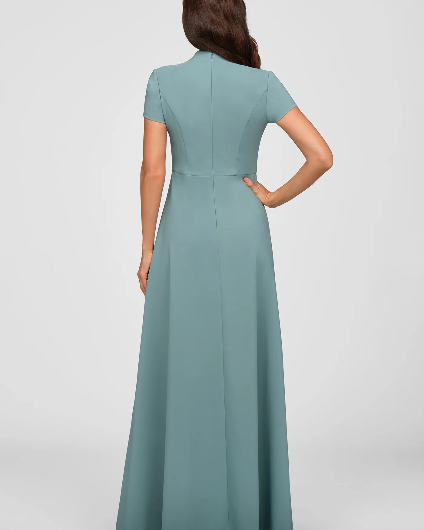 Kay Unger Fatima Gown in Cyan Blue