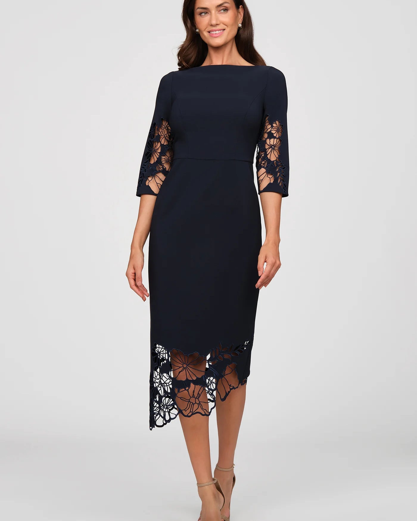 Kay Unger Vanna Midi Dress in Night Sky