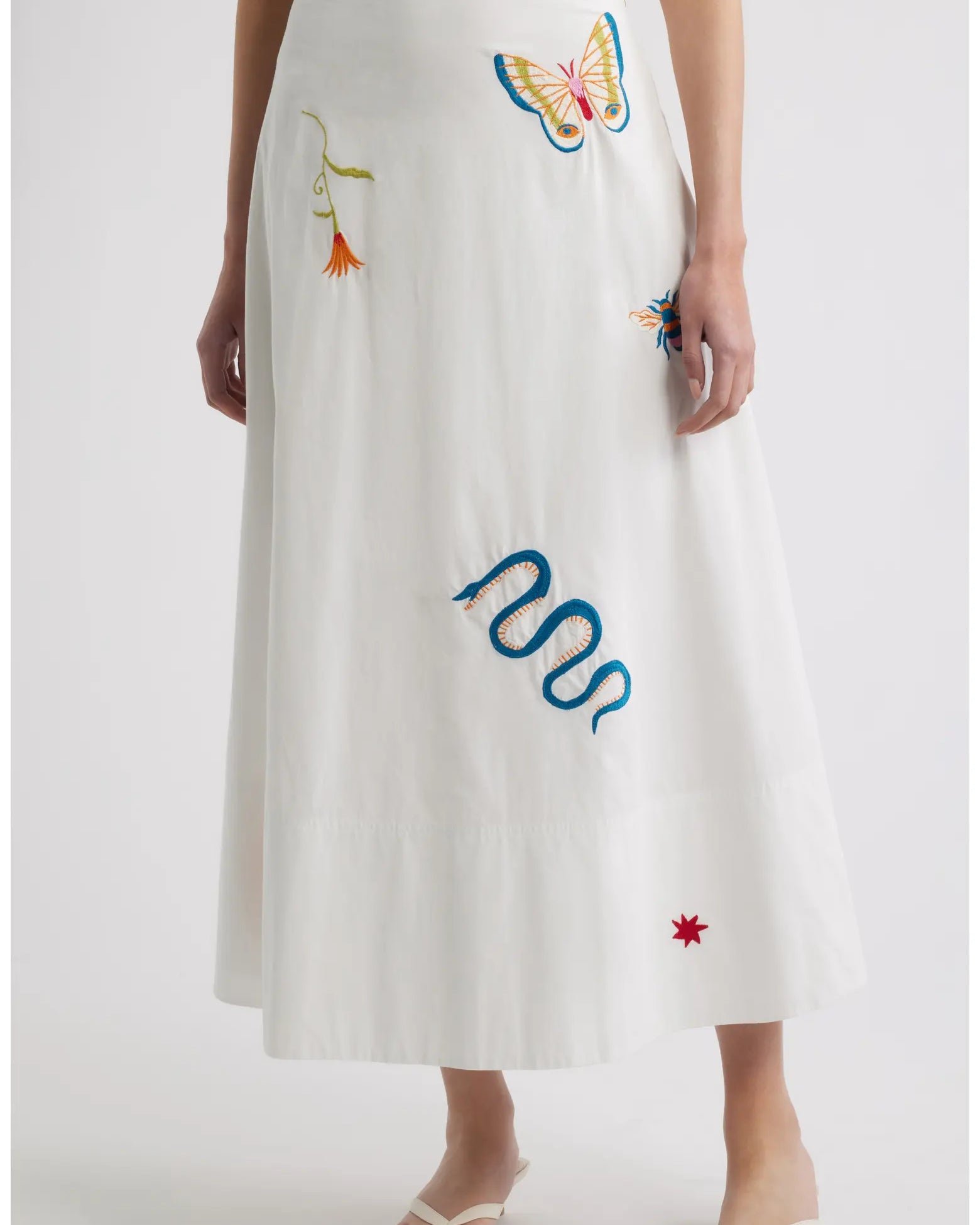 Cleobella Eden Ankle Skirt in Montecito Embroidery Motif