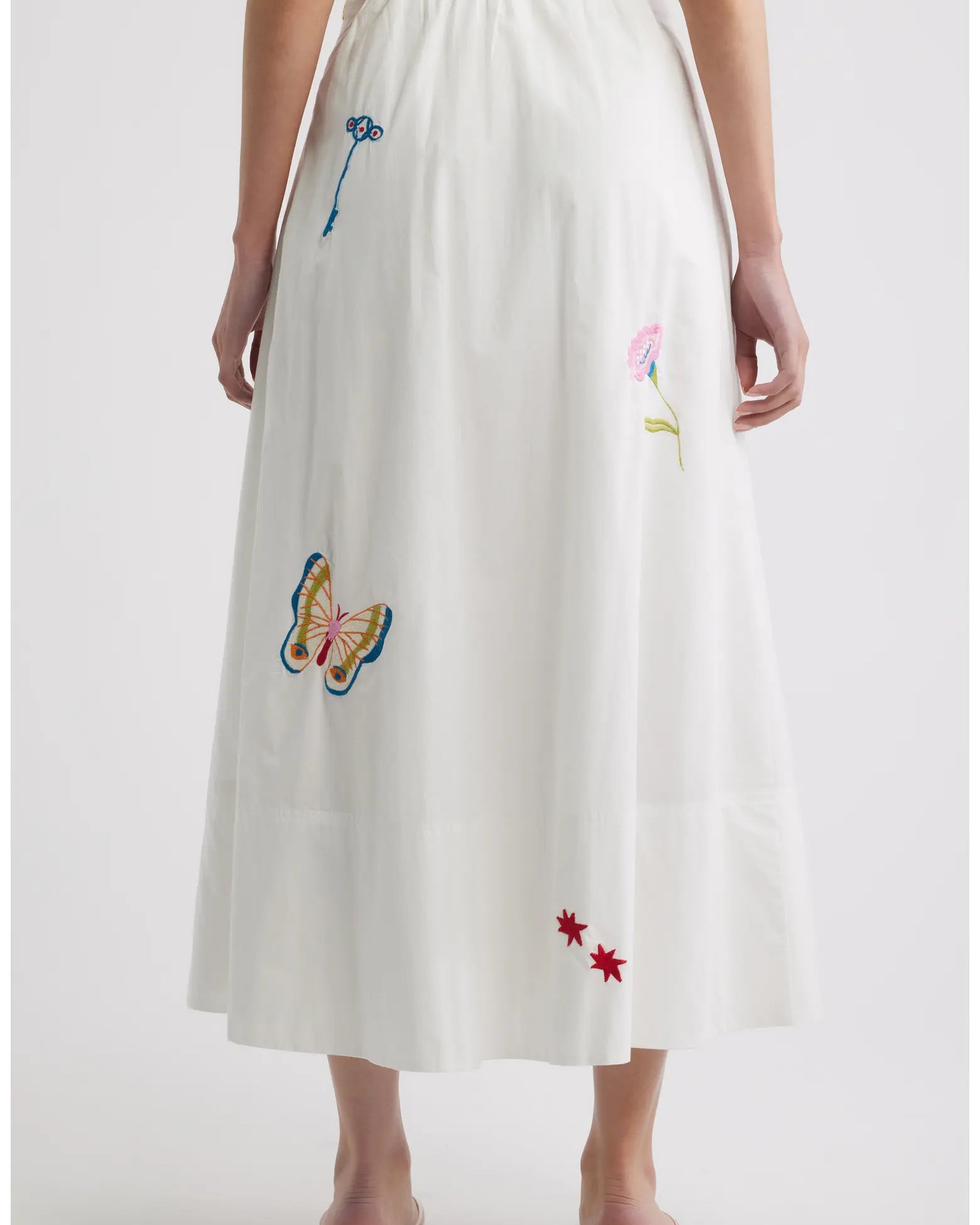 Cleobella Eden Ankle Skirt in Montecito Embroidery Motif