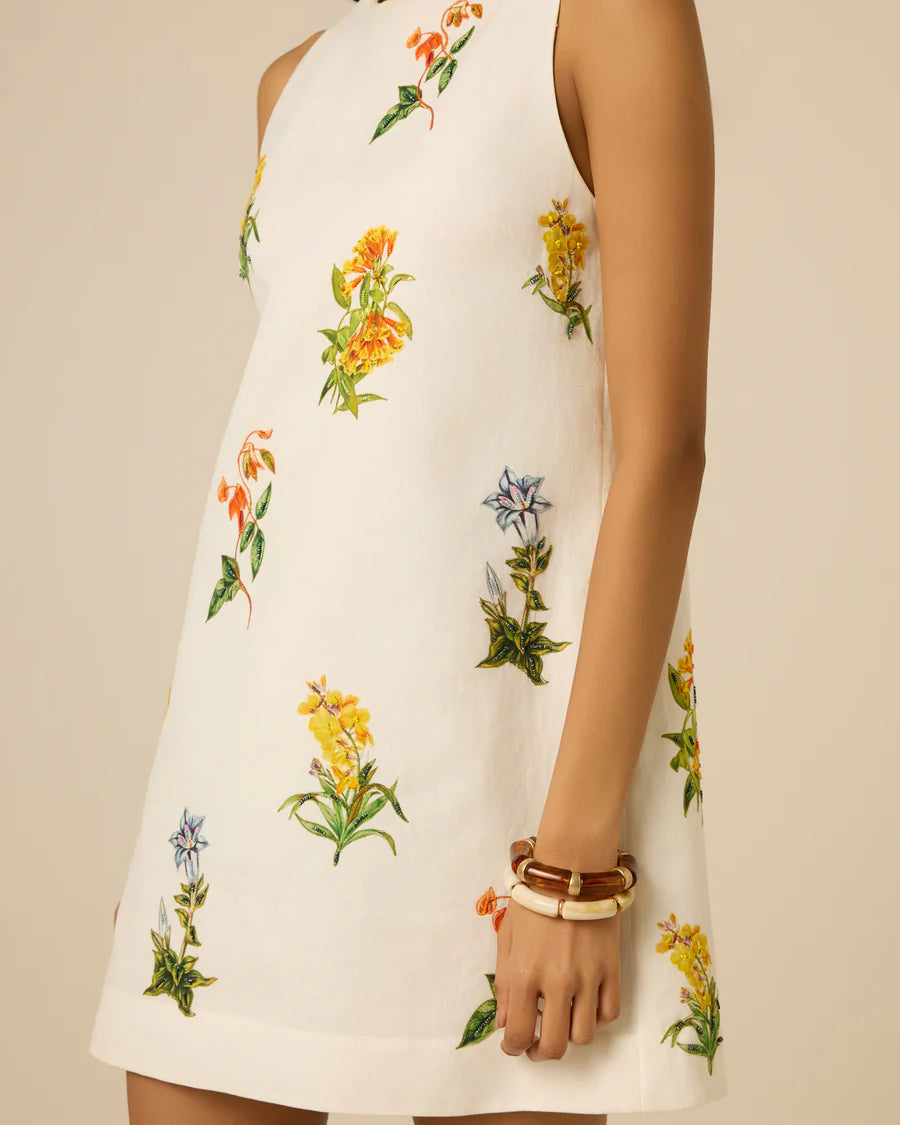 Hemant & Nandita Shift Mini Dress in White