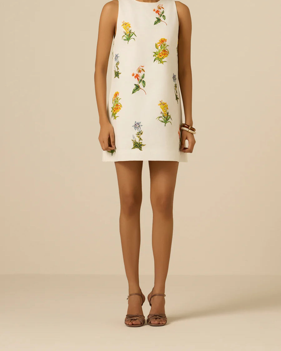 Hemant & Nandita Shift Mini Dress in White