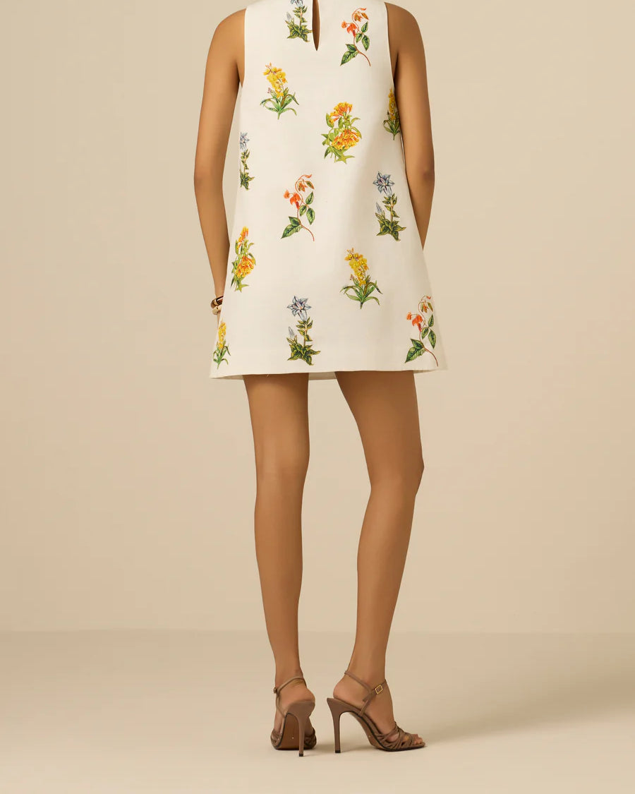 Hemant & Nandita Shift Mini Dress in White