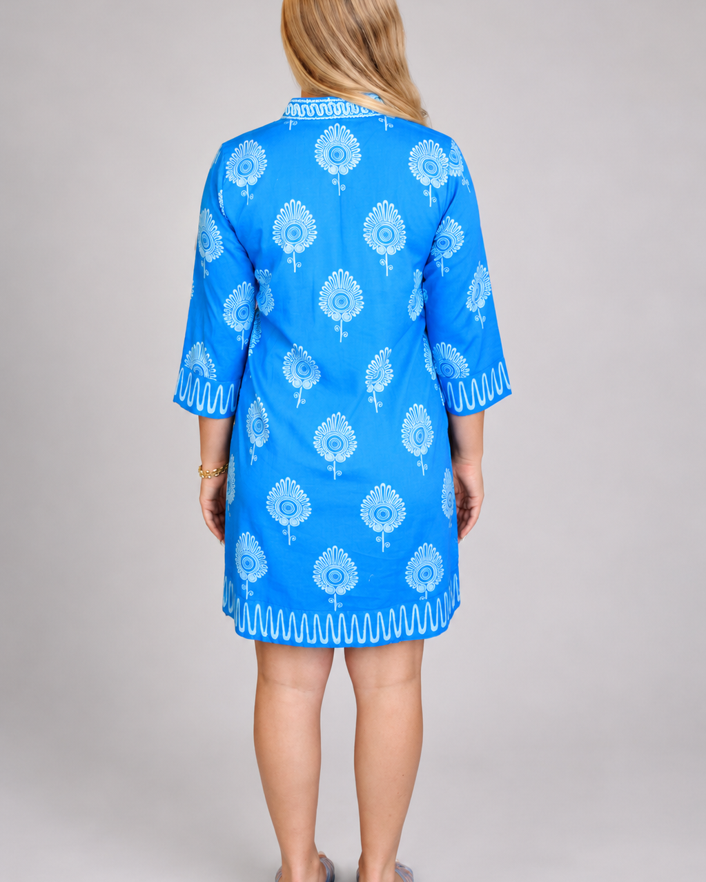 Bella Tu Bennett Tunic Dress in Paros Blue