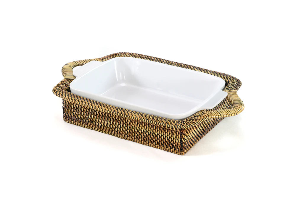 Calaisio Rectangular 2 Quart Casserole Basket with Handles