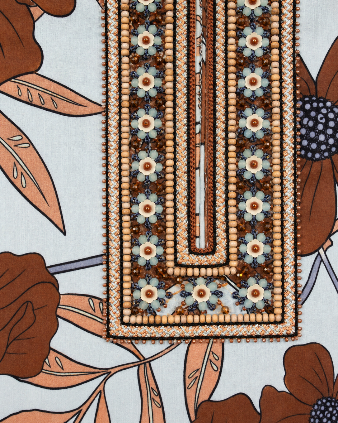 Bella Tu Lana Cap Sleeve Caftan in Poppy Cocoa