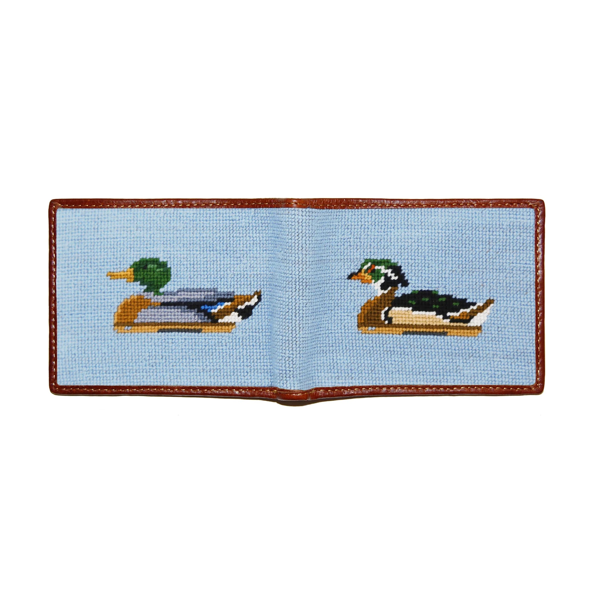 Smathers & Branson Duck Decoys Needlepoint Bi Fold Wallet
