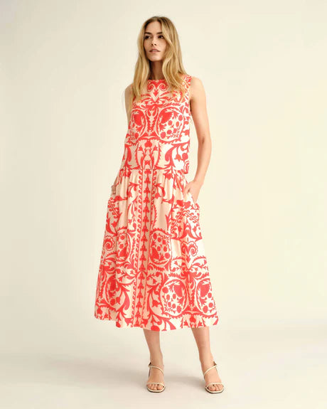 Cartolina Linda Shell Top in Faraway Print Poppy