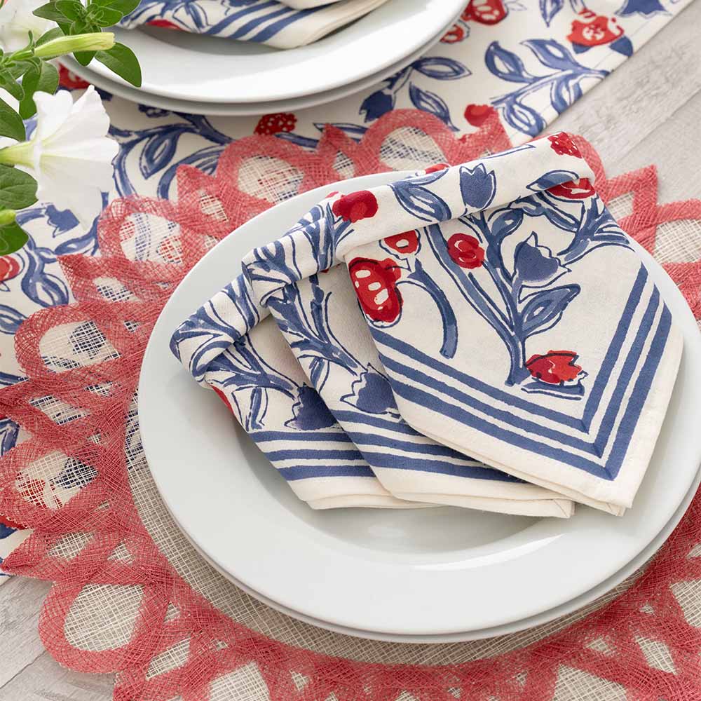 Emma Red & Blue Napkins