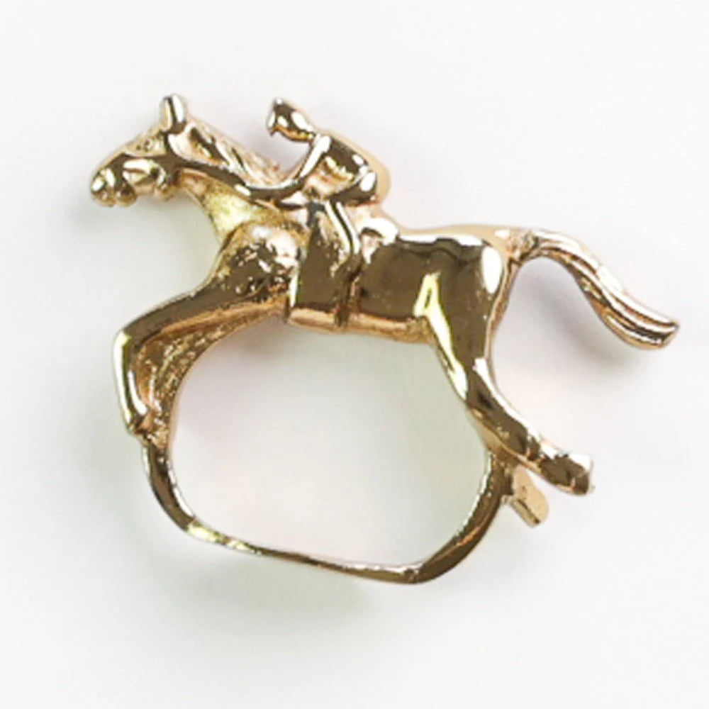 Pomegranate Jockey Napkin Rings in Gold