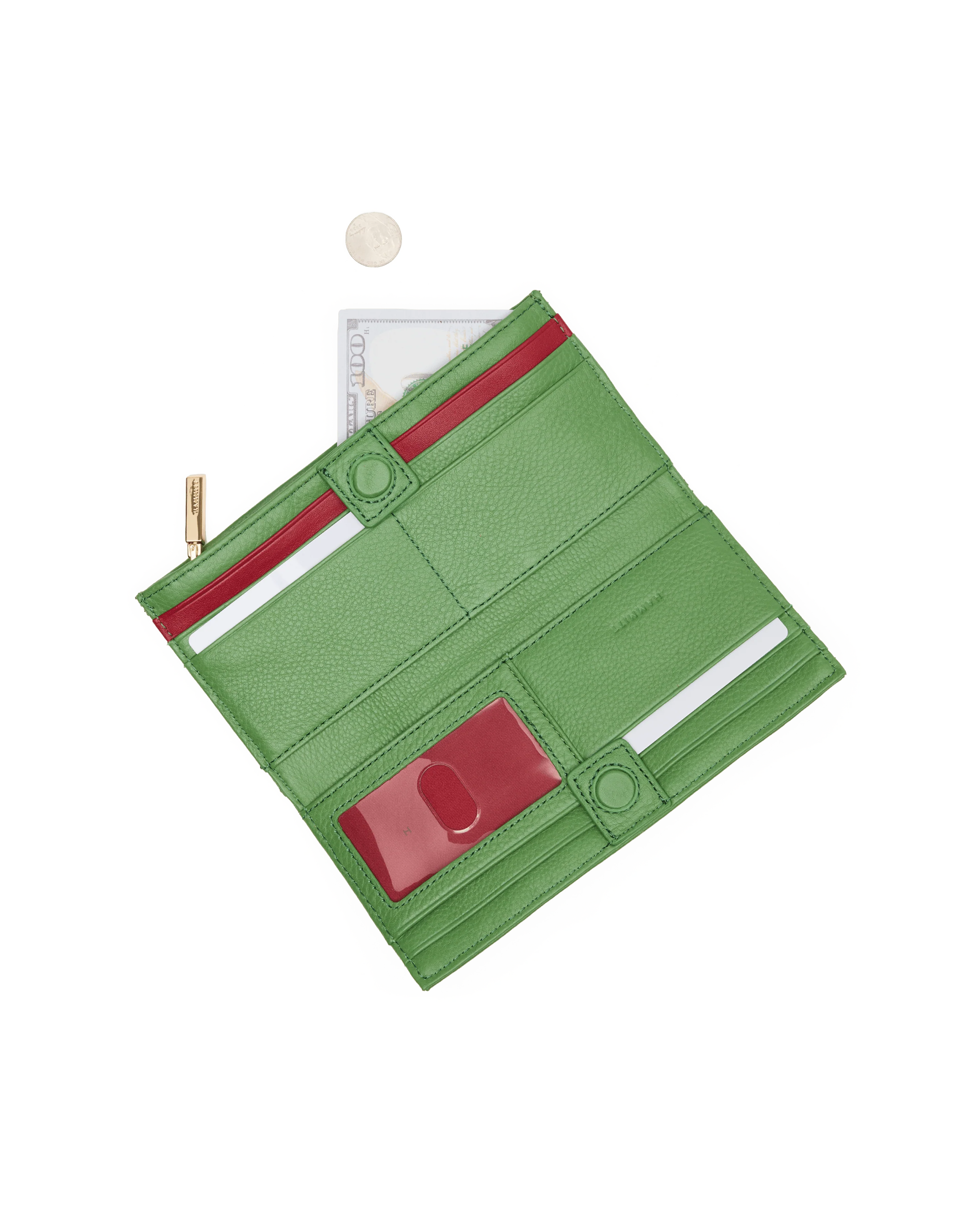 Hammitt 110 North Wallet in Dill Pickle Stripe