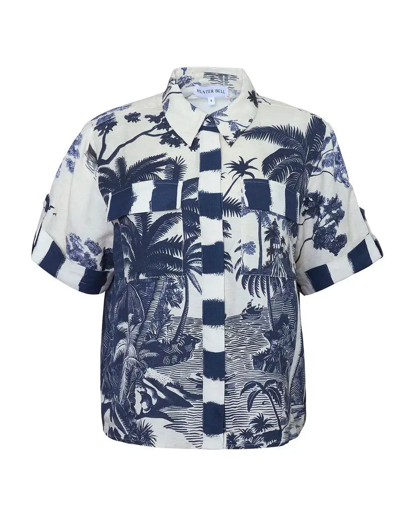 Hunter Bell Hawkins Top in Bermuda Toile