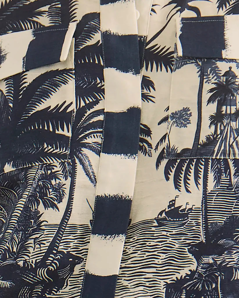 Hunter Bell Hawkins Top in Bermuda Toile
