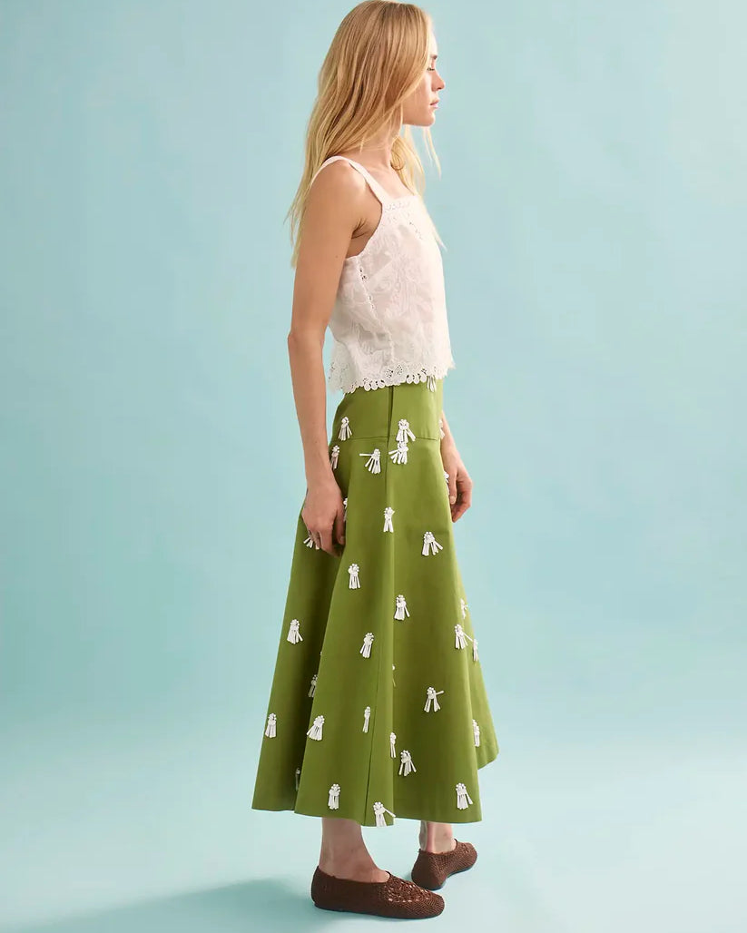 Hunter Bell Ida Skirt in Palm Sand Dollars