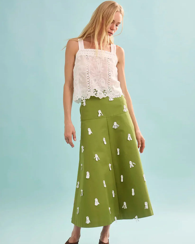 Hunter Bell Ida Skirt in Palm Sand Dollars