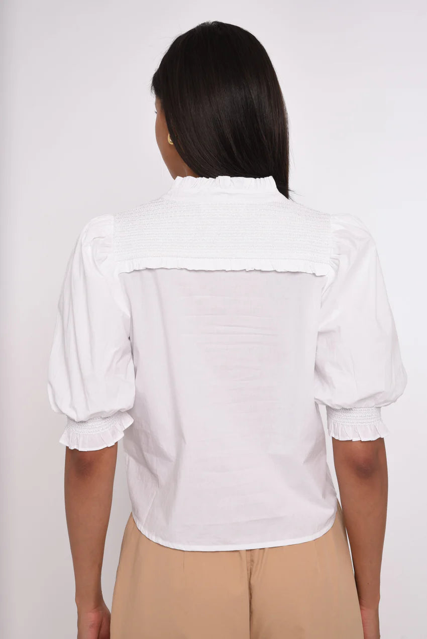 Love the Label Zinny Top in Bright White