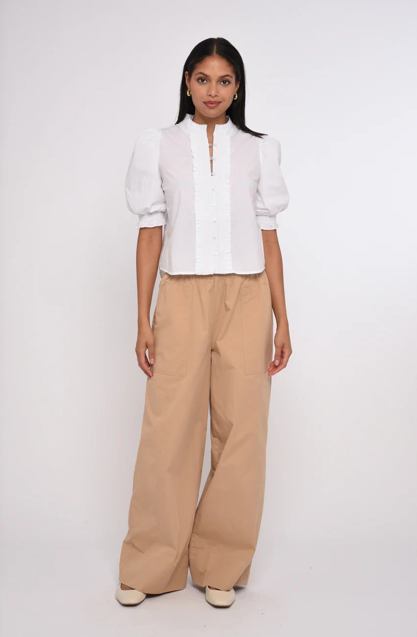 Love the Label Zinny Top in Bright White
