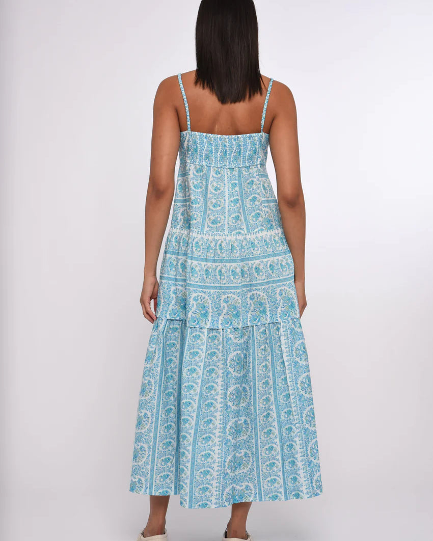 Love the Label Mara Maxi Dress in Kate Border Print