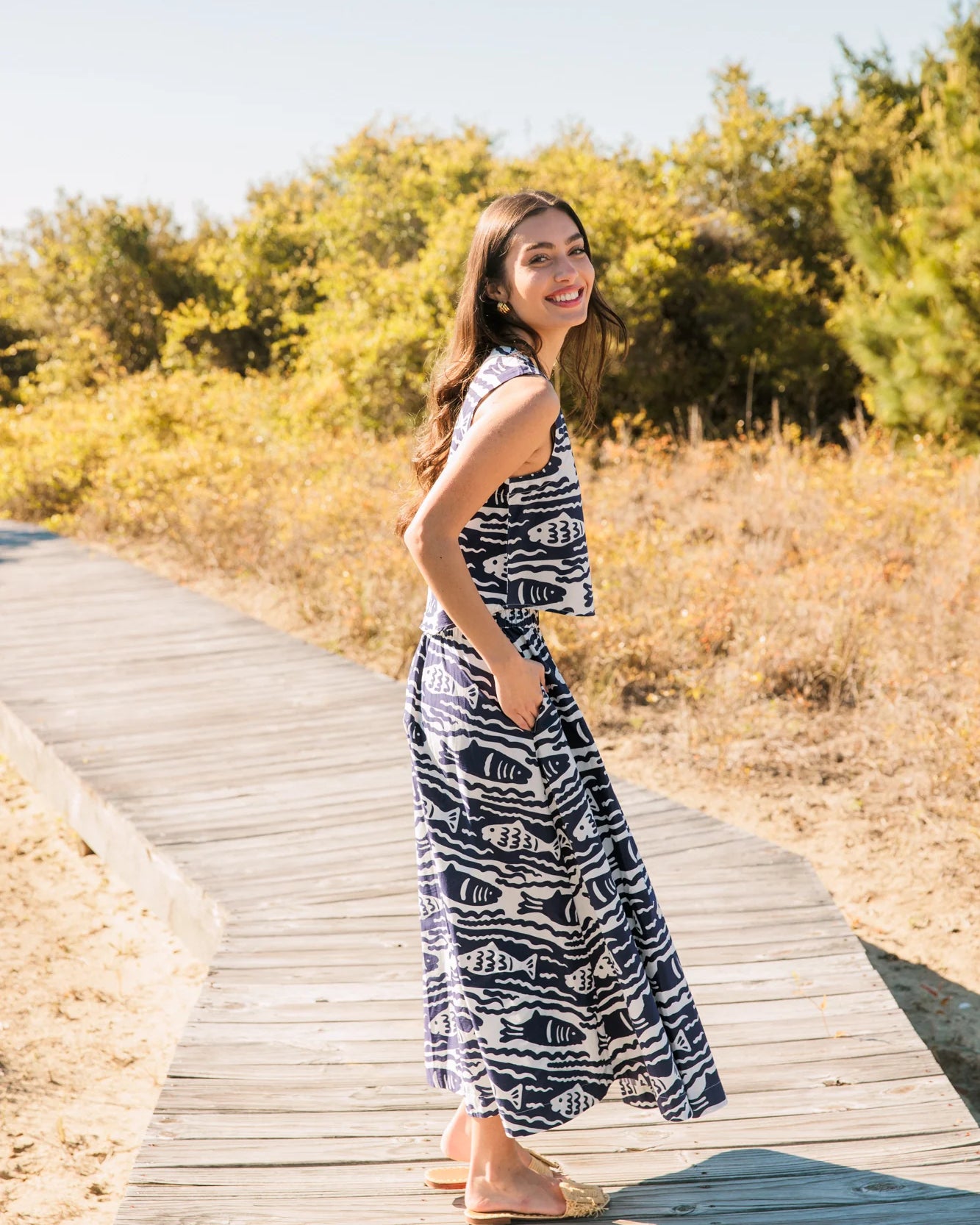 Livro Pavillion Skirt in Fish Print