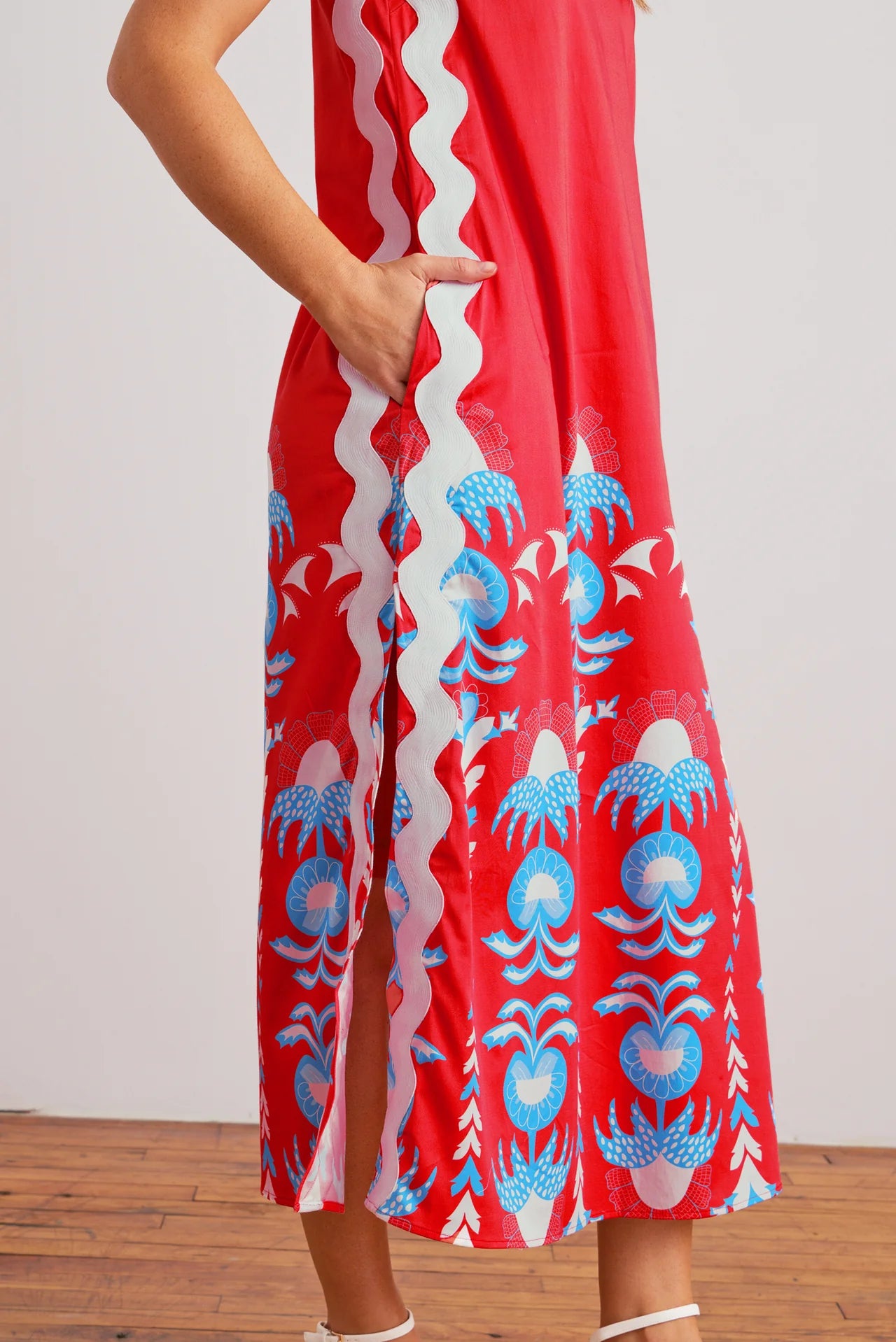 Sheridan French Marlo Dress inRed Thistle