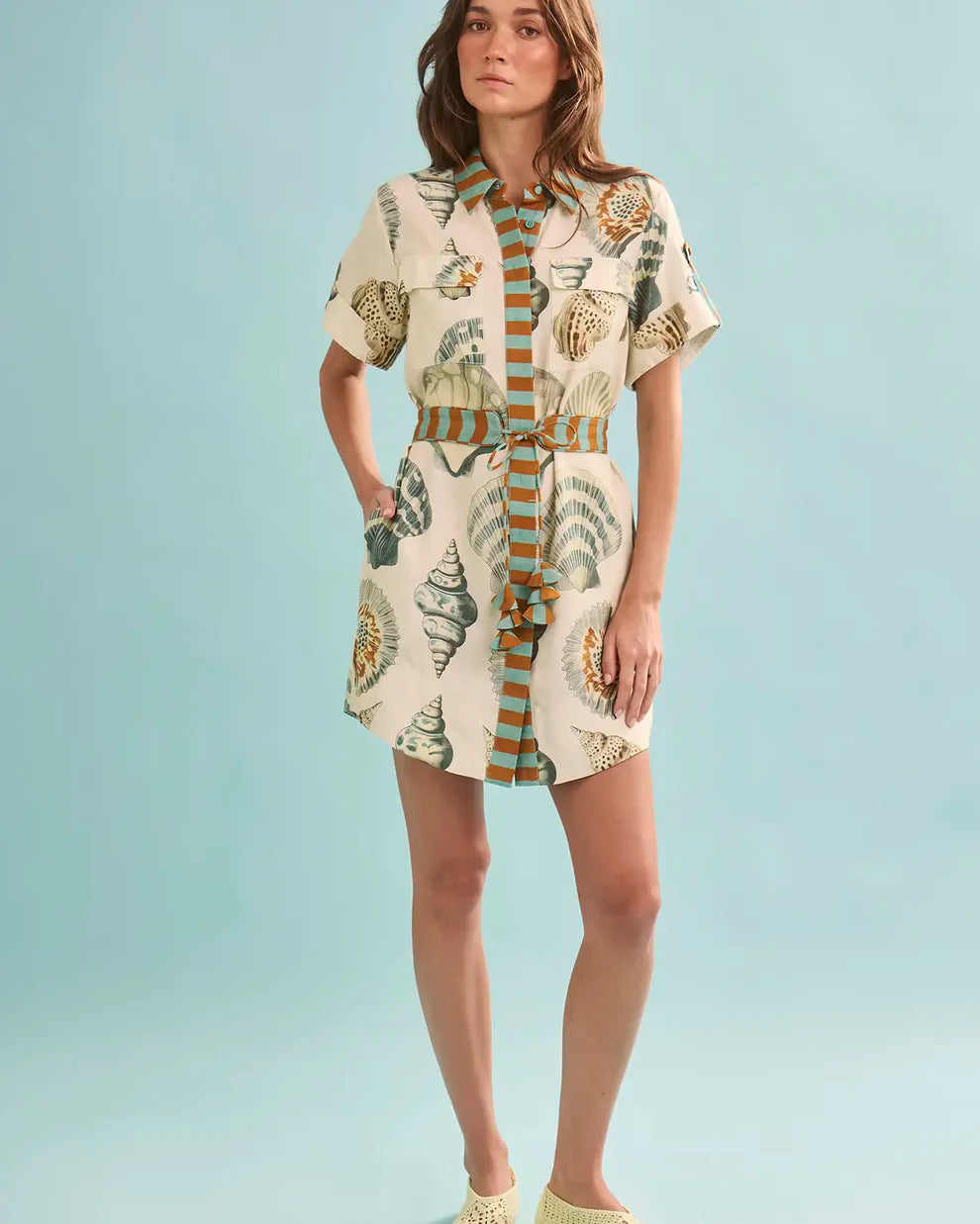 Hunter Bell Nicole Dress in Somers Shell Cream