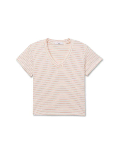Perfect White Tee Elliot in Clementine Stripe
