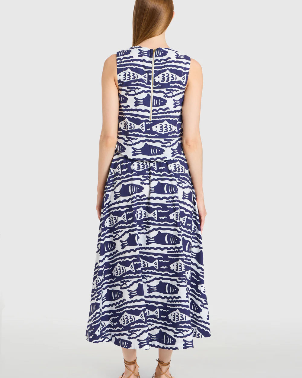 Livro Crop Top in Fish Print