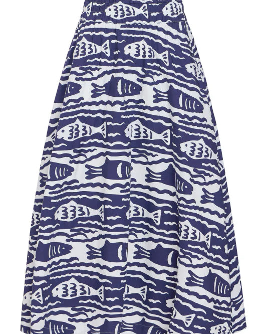 Livro Pavillion Skirt in Fish Print
