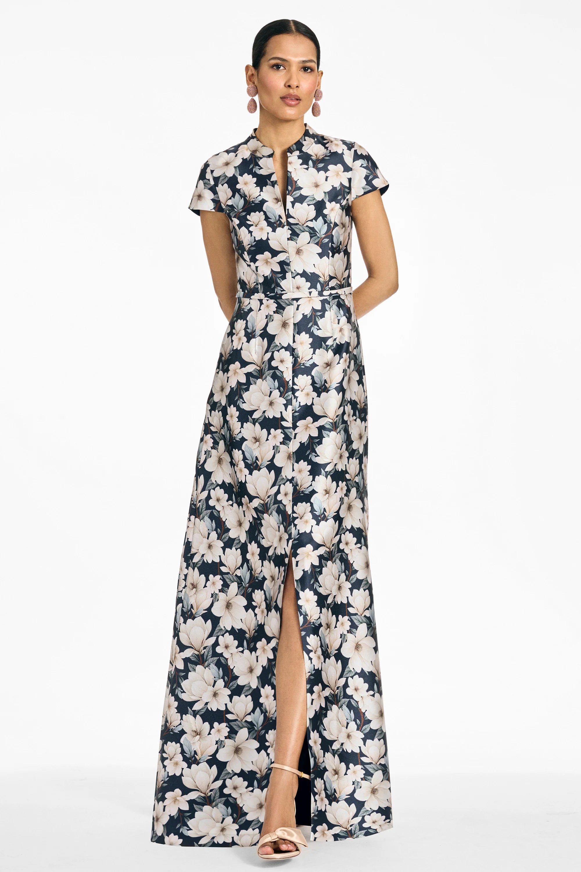 Sachin & Babi Charlotte Gown in Midnight Magnolia