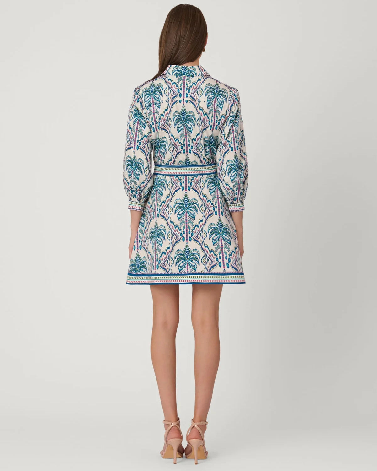 Soshanna Vesey Dress in Ivory/Blue