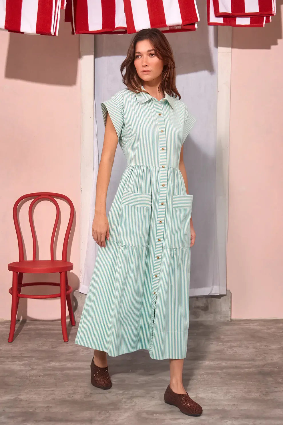 Hunter Bell Sarah Dress in Saltwater