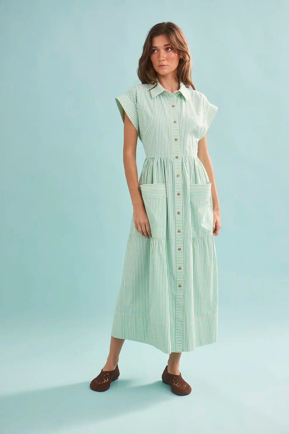 Hunter Bell Sarah Dress in Saltwater