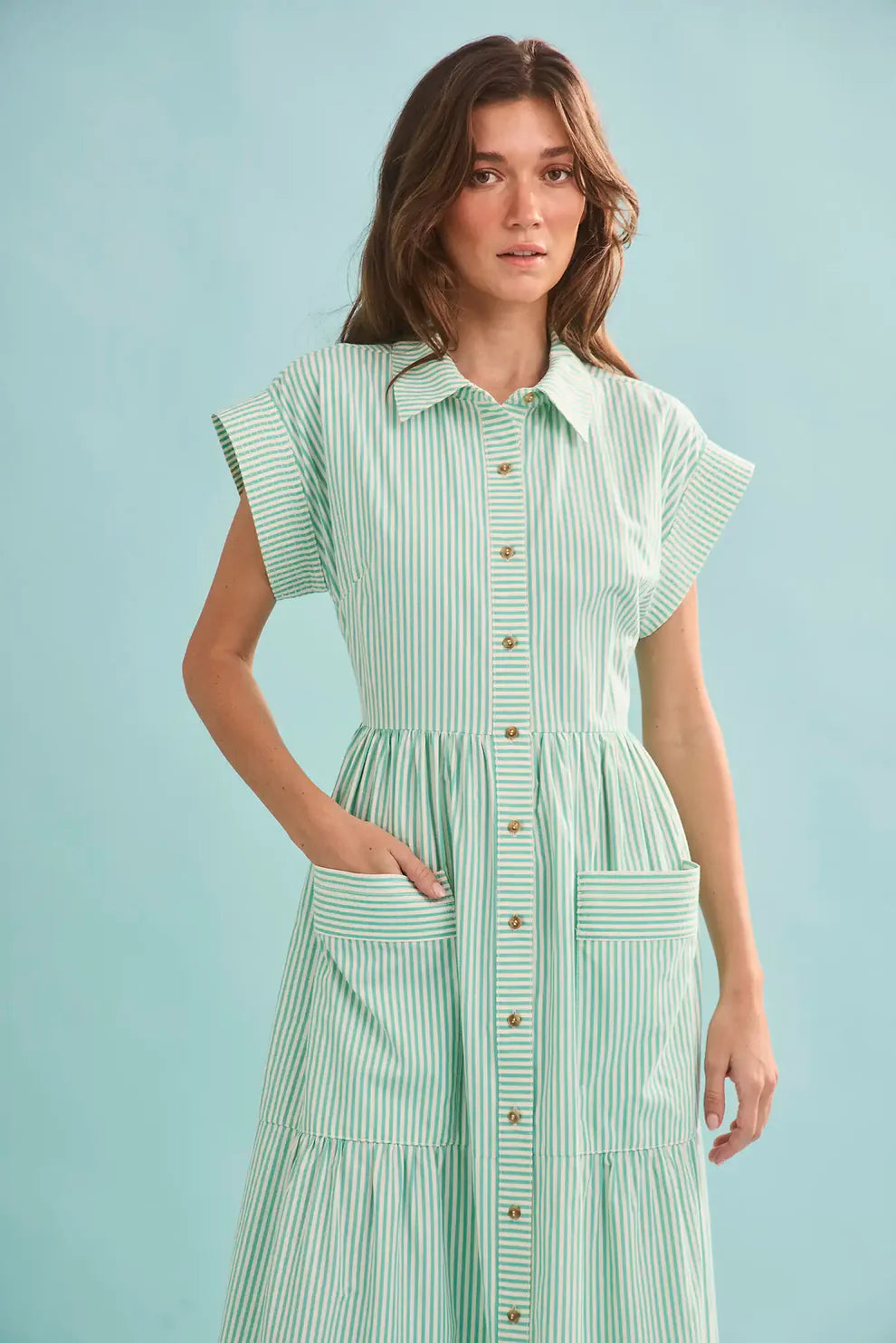 Hunter Bell Sarah Dress in Saltwater