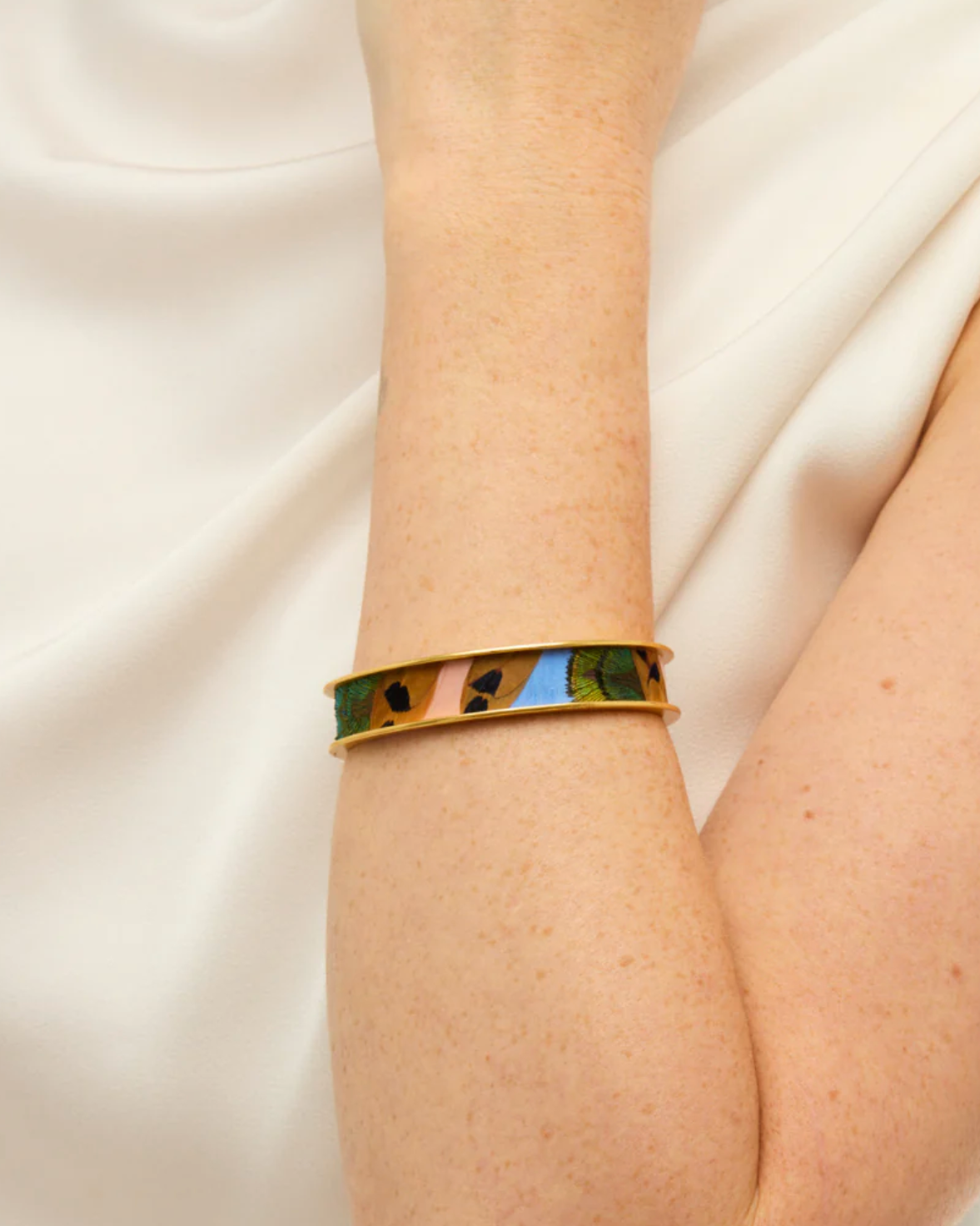 Brackish Shannon Thin Gold Feather Cuff