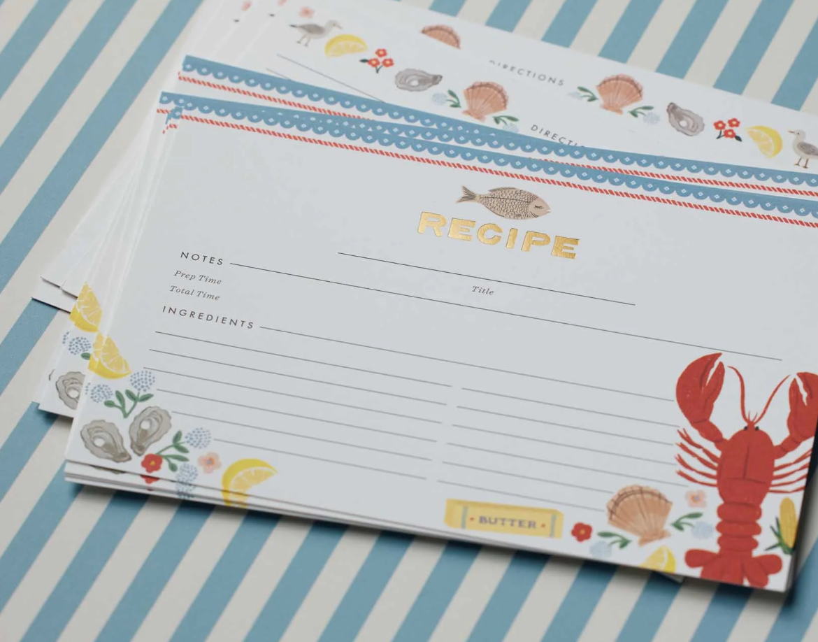 Rifle Paper Co. Seaside Recipe Cards