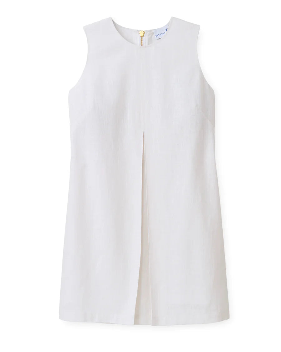 Cartolina Fiona Shift Dress in Bright White