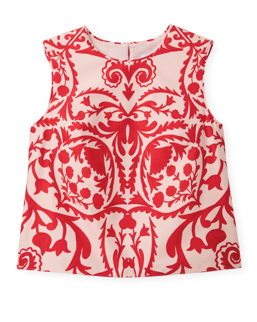 Cartolina Linda Shell Top in Faraway Print Poppy