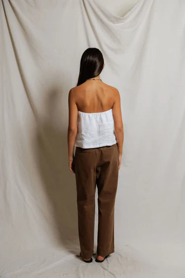 Perfect White Tee Gianna Linen Tube Top in White