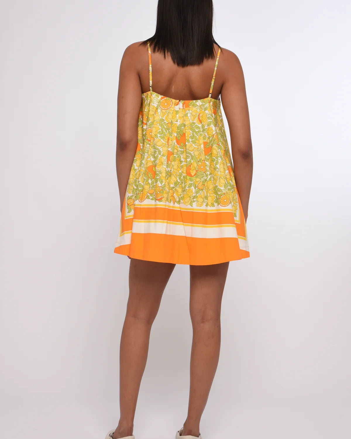 Love The Label Nova Mini Dress in Orange Blossom Print