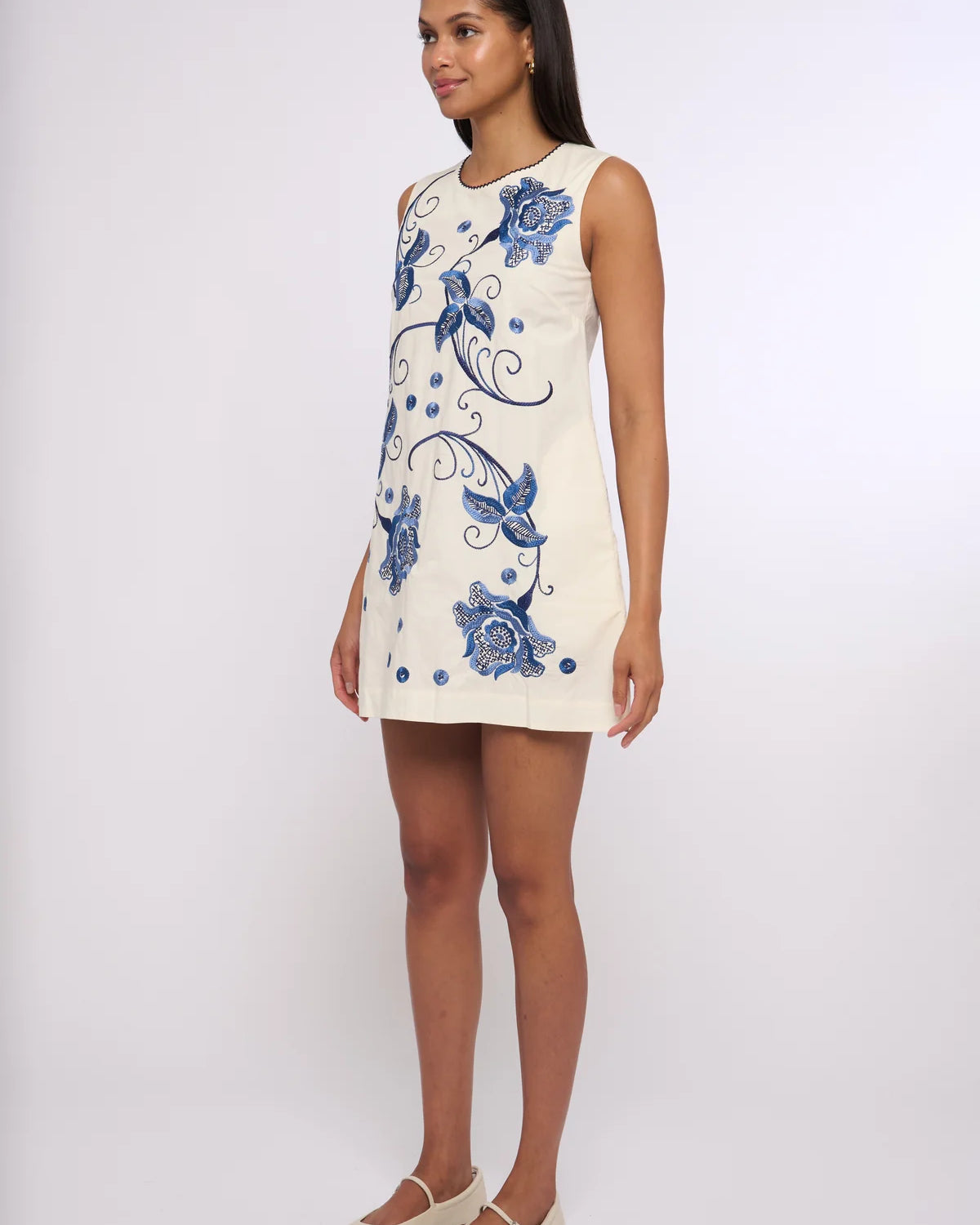 Love The Label Tiffany Mini Dress in Kimber Embroidery