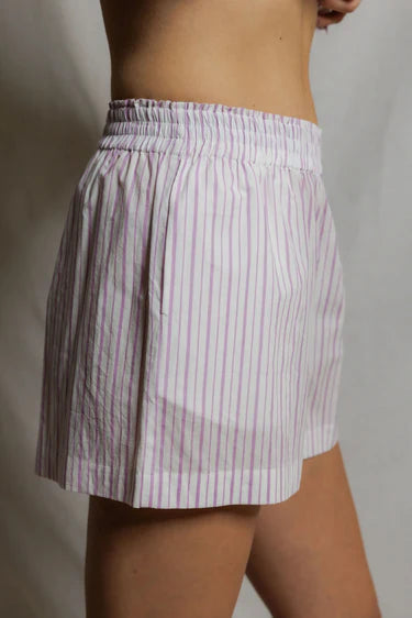 Perfect White Tee Julie Short in Ultraviolet/White Stripe