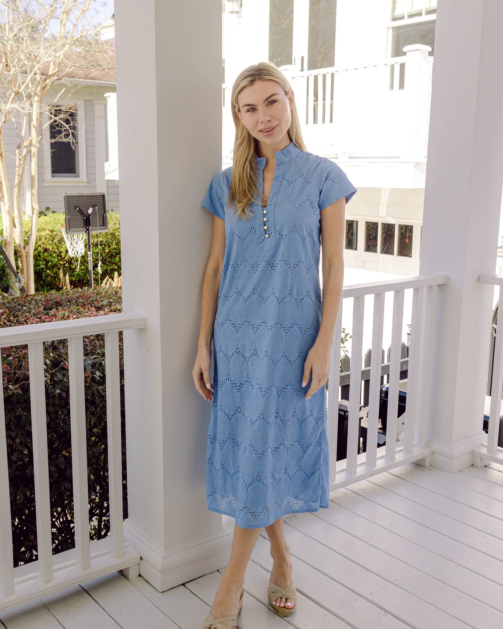 Sail to Sable Button Front Tunic Little Boy Blue