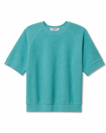 Perfect White Tee Kennedy Short Sleeve Crew in Teal Blue