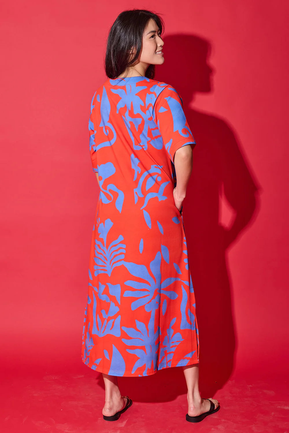 Alden Adair Tilly Dress in Rouge Majorelle