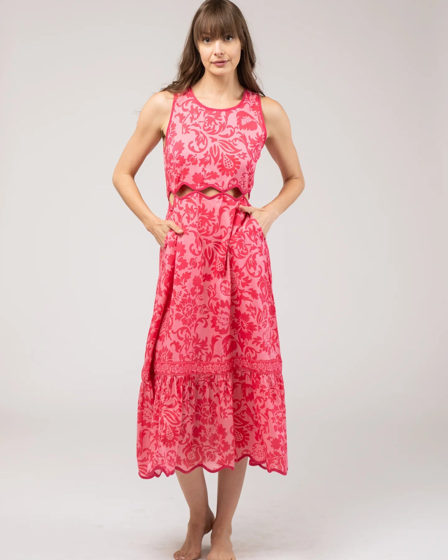 Beau & Ro Lina Dress in Flore Pink