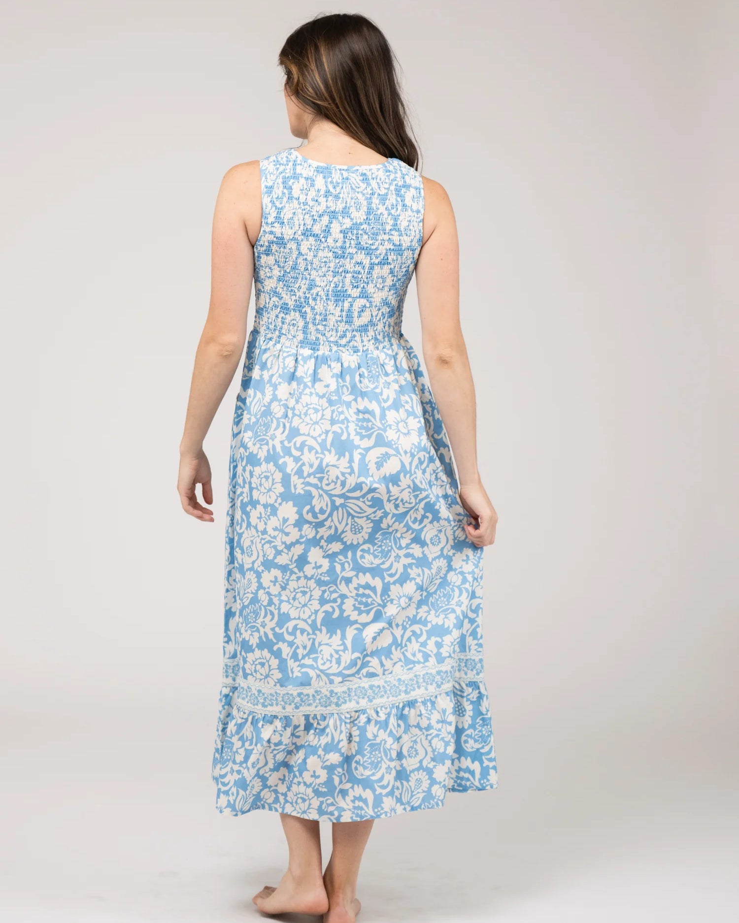 Beau & Ro Margot Dess in Flore Blue